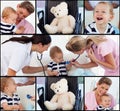 Medical team attending to a baby Royalty Free Stock Photo