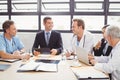 Medical team interacting in conference room Royalty Free Stock Photo