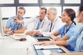 Medical team interacting in conference room Royalty Free Stock Photo