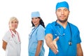 Medical team people handshake Royalty Free Stock Photo