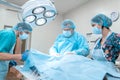 Medical team performing operation. Group of surgeon at work Royalty Free Stock Photo