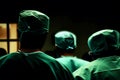 Medical Team Performing Surgical Operation in Modern Operating Room. Neural network AI generated Royalty Free Stock Photo