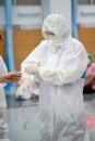 Medical team wear PPE suit with N95 mask Royalty Free Stock Photo