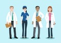 Medical Team and staff ,Vector illustration cartoon character