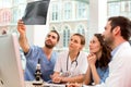 Medical team working at the hospital all together Royalty Free Stock Photo