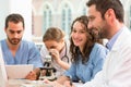 Medical team working at the hospital all together Royalty Free Stock Photo