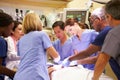 Medical Team Working On Patient In Emergency Room Royalty Free Stock Photo