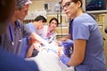 Medical Team Working On Patient In Emergency Room Royalty Free Stock Photo