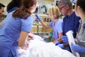 Medical Team Working On Patient In Emergency Room Royalty Free Stock Photo