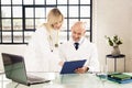 Medical team working together in the doctor`s office Royalty Free Stock Photo