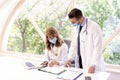 Medical team working together in doctor`s room Royalty Free Stock Photo