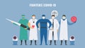 Medical teams for fighting with new coronavirus. This team include cardiologists, cardiac surgeon, infectious disease physician, Royalty Free Stock Photo