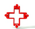 Medical teamwork 3 D image logo