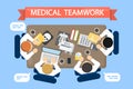 Medical teamwork illustration.