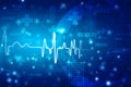 Medical technology and Health care concept background. Ecg background Royalty Free Stock Photo