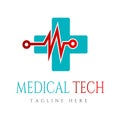 Medical Technology icon template, creative vector logo design, healthcare,connection, illustration elements