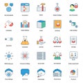 Medical and technology Line and color fill editable Vector Icons