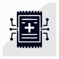 Medical Technology Microchip Icon for Health Innovation Royalty Free Stock Photo