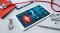 The medical technology tablet.AI generated image Royalty Free Stock Photo