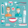 Medical teeht hygiene infographic. Royalty Free Stock Photo