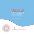 Medical template with medicine equipment, vector illustration.. Royalty Free Stock Photo