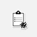 Medical test form for new corona virus sticker icon