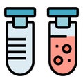 Medical test tube icon vector flat Royalty Free Stock Photo