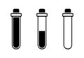 Medical test tube level black