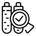 Medical test tubes icon outline vector. Doctor visit Royalty Free Stock Photo