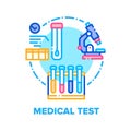 Medical Test Vector Concept Color Illustration flat Royalty Free Stock Photo