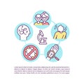 Medical testing of elderly patients concept icon with text