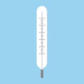 Medical thermometer icon. Flat design style. Medical thermometer silhouette. Simple icon