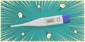 Medical thermometer showing normal temperature. Medicine and healthcare. Examination, diagnosis and treatment strategy