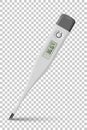 Medical thermometer showing normal temperature. Medicine and healthcare. Examination, diagnosis and treatment strategy