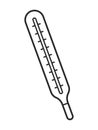 Medical thermometer symbol vector icon