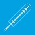 Medical thermometer thin line icon