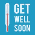 Medical thermometer and wish get well soon