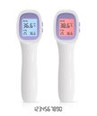 Medical thermometers showing normal and elevated temperatures. Grey digital number set. Medicine and healthcare