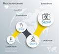 Medical timeline infographic and line icon Royalty Free Stock Photo