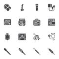 Medical tools vector icons set Royalty Free Stock Photo