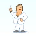 Medical toons - Nurse with syringe