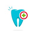 Medical tooth logo vector, dental logotype idea