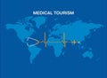 Medical tourism vector background Royalty Free Stock Photo