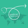 Medical tourism vector background Royalty Free Stock Photo