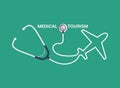 Medical tourism vector background