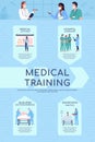 Medical training flat color vector infographic template