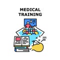 Medical training icon vector illustration
