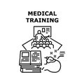 Medical training icon vector illustration