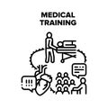 Medical Training Vector Black Illustration