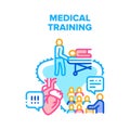 Medical Training Vector Concept Color Illustration